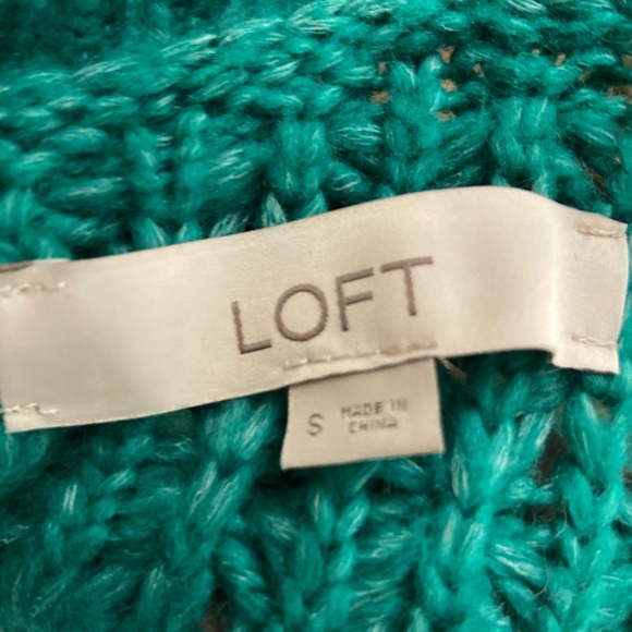 ⭐️Loft Wool Blend Bobble Stitch Sweater Green Size Small - Picture 4 of 6